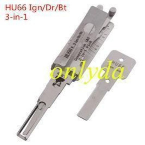 MOQ 20pcs Aftermarket ODM(Customize) High quality  2 in 1 tools， VW,Seat,Skoda 3 In 1 HU66 3-IN-1 Lock pick, for ignition lock, door lock, and decoder,  used for VW series，Audi series，Porsche series