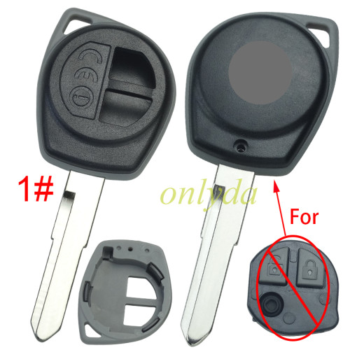 For Suzuki 2 button key shell with blade with original badge，Without chip slot , pls choose blade model
