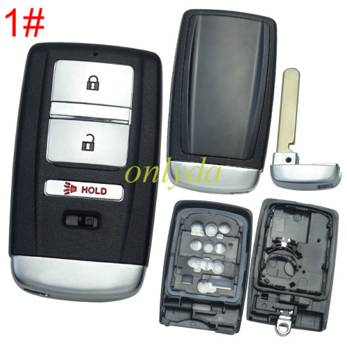 For Acura  Remote Key blank with blade, pls choose the button