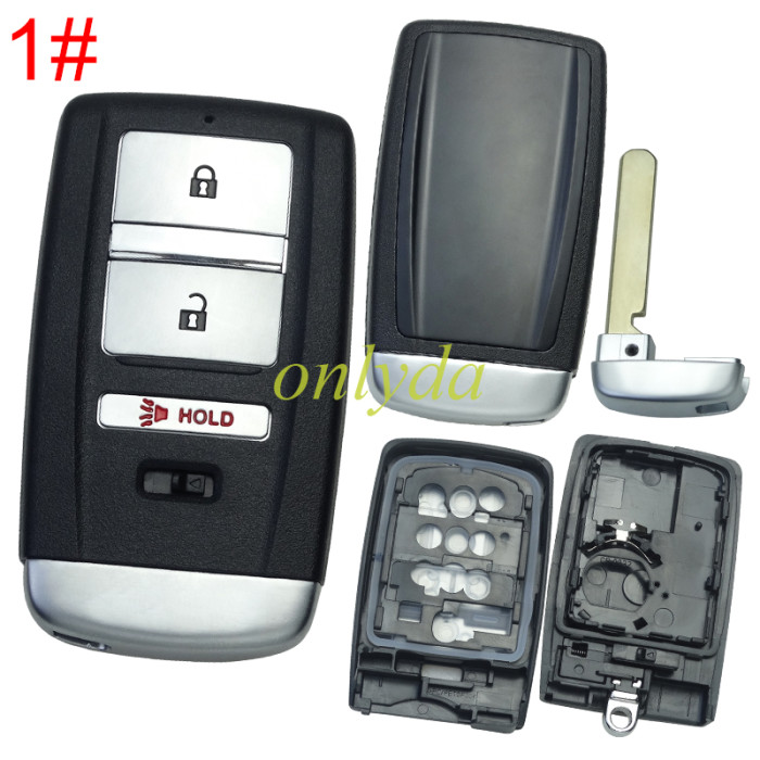 For Acura  Remote Key blank with blade without badge, pls choose the button