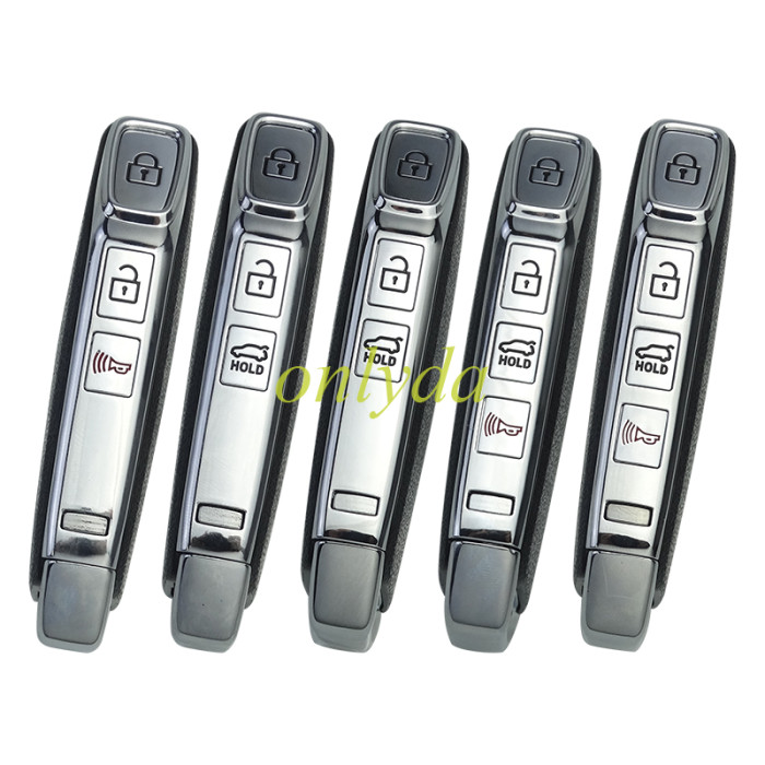 For Kia  remote key shell with battery clamp without badge place ,  1 button on the front, pls choose button