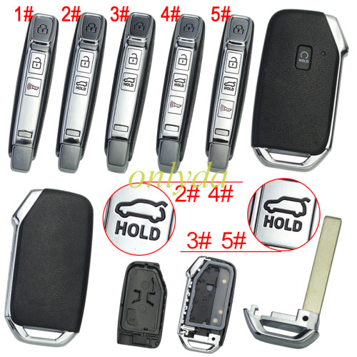 For Kia  remote key shell without battery clamp without badge ,  1 button on the front, pls choose button