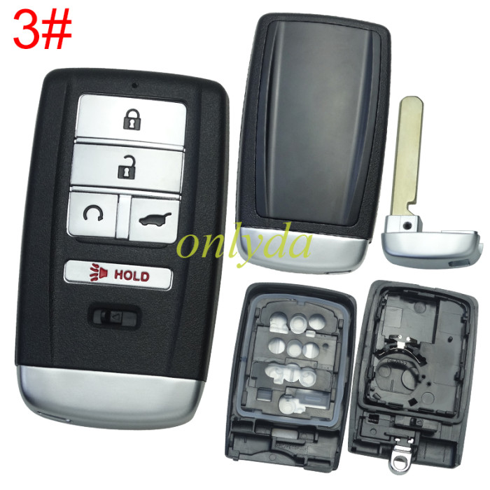 For Acura  Remote Key blank with blade without badge, pls choose the button