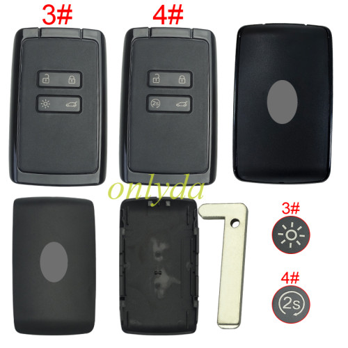 For Renault 4 button remote key case with new model  logo ,pls choose model