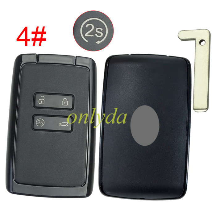 For Renault 4 button remote key case with new model  logo ,pls choose model