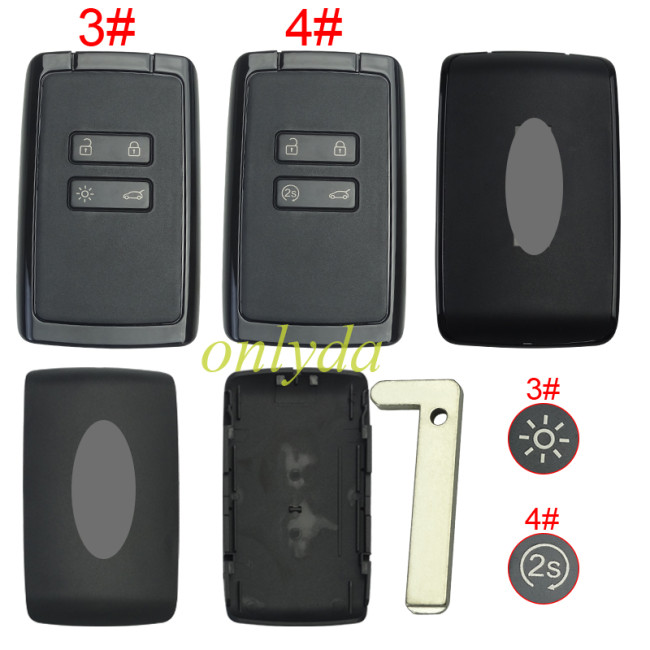 For Renault 4 button remote key case with New model Dacia logo ,pls choose model