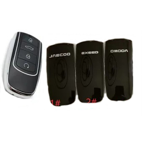 For Chery 4 button key shell without blade , with badge,with writing [1# JAECOO] [2#EXEEO],[3#OMOOA]