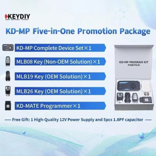 KEYDIY KD-MP KD MP Five-in-One Progrm Kit with MLB08/19/26 Keys and KD-MATE for MLB/MQB Systems