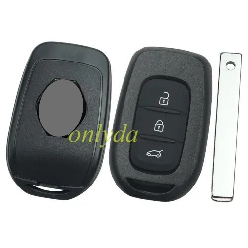 For Renault  3 button remote key blank with new Renault badge,VA2 blade