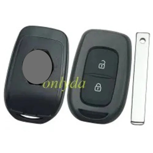 For Renault 2 button remote key blank with new badge,with VA2 blade