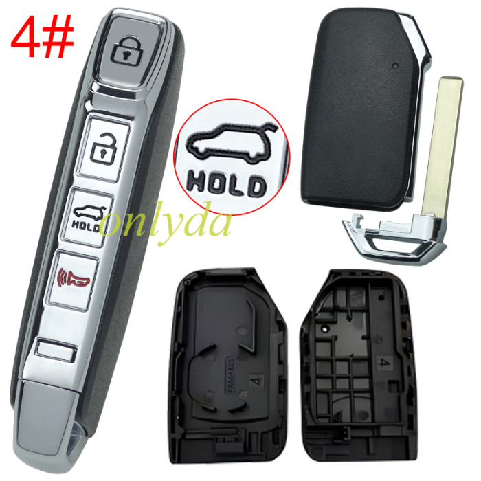 For Kia remote key shell without battery holder without badge, pls choose the button