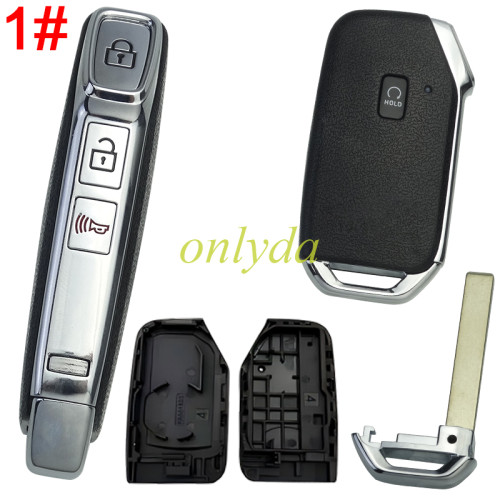 For Kia  remote key shell without battery clamp without badge ,  1 button on the front, pls choose button