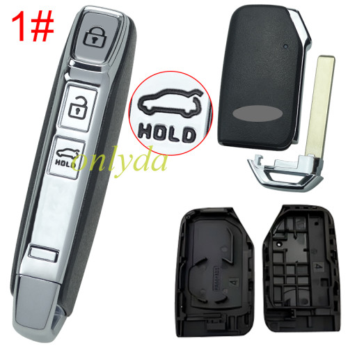 For Kia remote key shell without battery holder with new Kia badge, pls choose the button