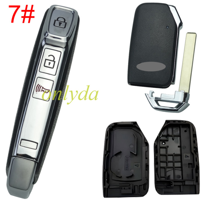 For Kia remote key shell without battery holder with new Kia badge, pls choose the button