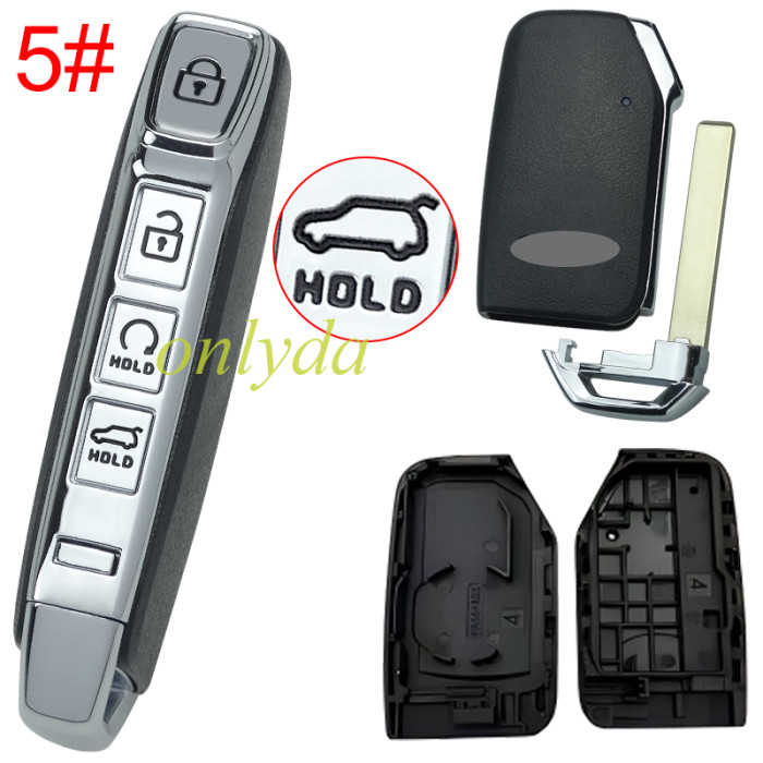 For Kia remote key shell without battery holder with new Kia badge, pls choose the button