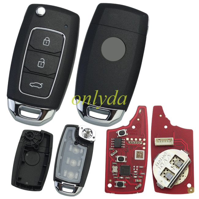 Xhorse XKHY25EN 2ndGeneration Wire Remote Key Hyundai 3 Buttons