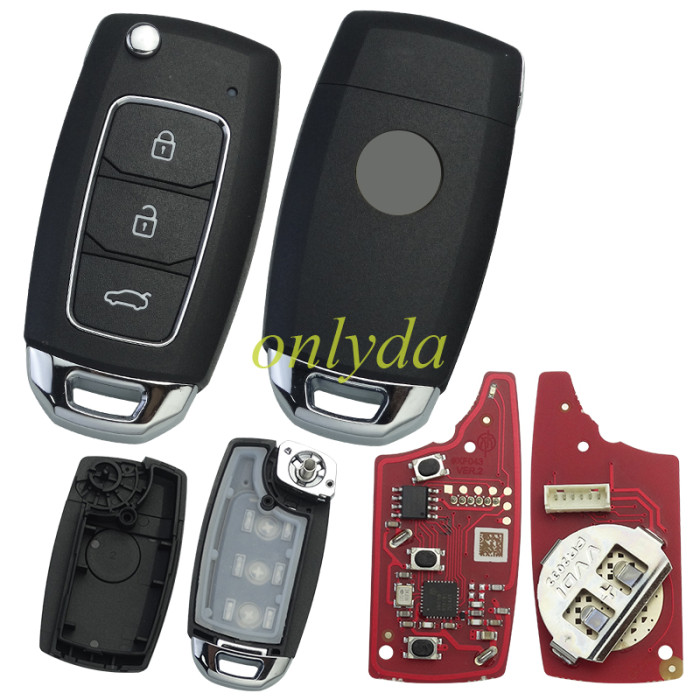 Xhorse XKHY25EN 2ndGeneration Wire Remote Key Hyundai 3 Buttons
