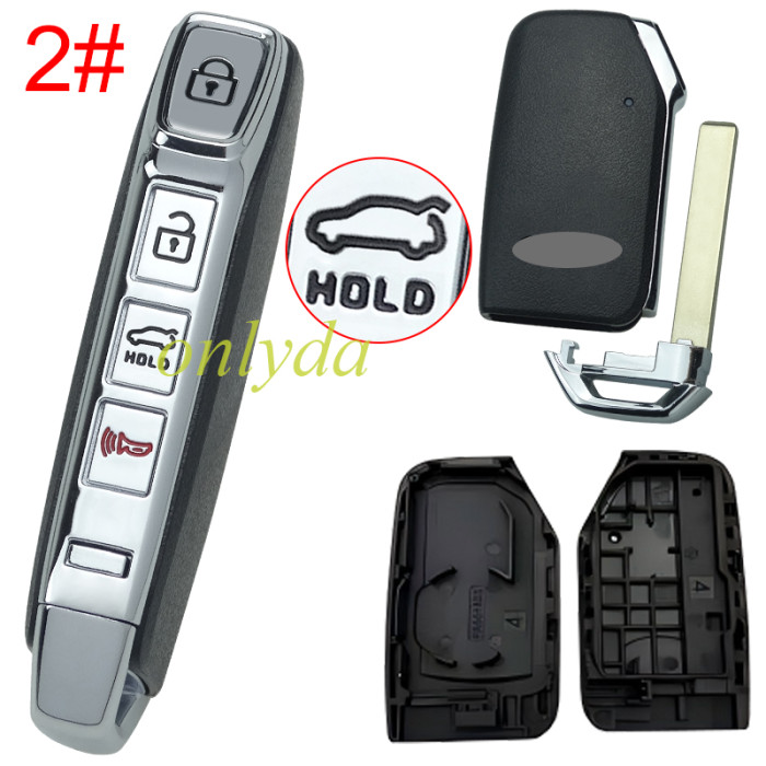 For Kia remote key shell without battery holder with new Kia badge, pls choose the button