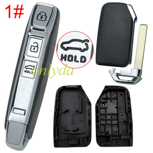 For Kia remote key shell without battery holder without badge, pls choose the button