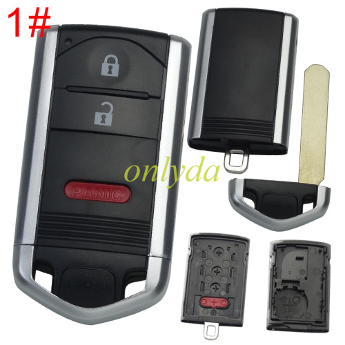 For Acura 3 /3+1/2+1 button remote Key Shell,with blade, pls choose button