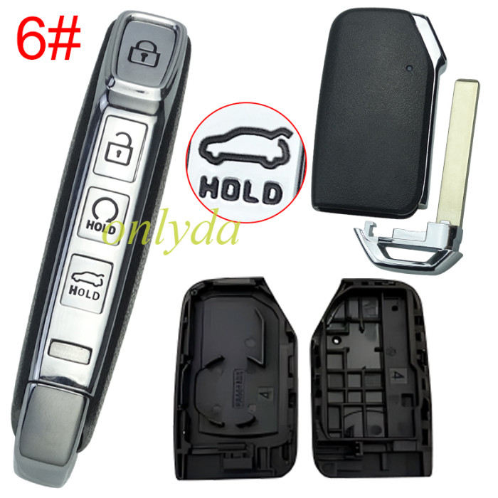 For Kia remote key shell without battery holder without badge, pls choose the button