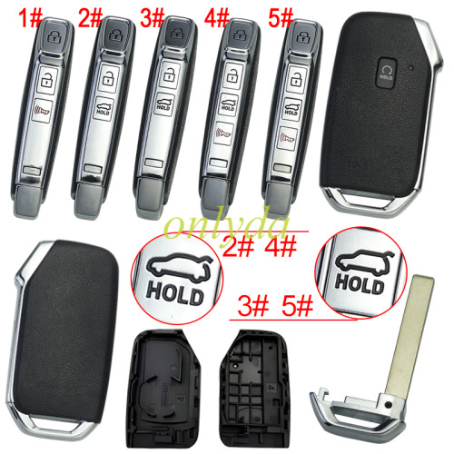 For Kia  remote key shell without battery clamp without badge ,  1 button on the front, pls choose button