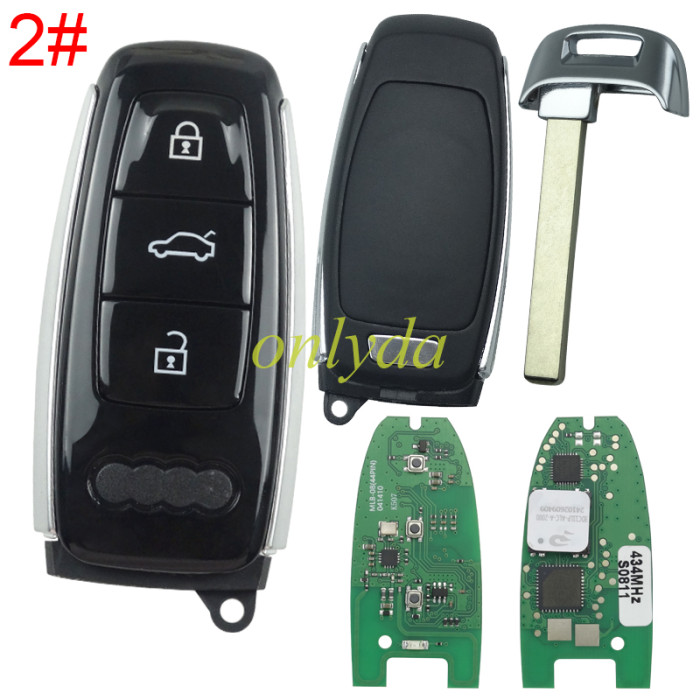 (OEM Solution) KEYDIY MLB08 MLB For Audi Style 3 Buttons Universal Smart Remote – 315mhz/434 Mhz Works with Keydiy KD-MP, VVDI MLB Tool etc, pls choose frequency and button