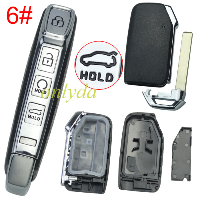 For Kia remote key shell without battery holder without badge, pls choose the button