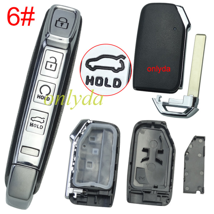 For Kia remote key shell without battery holder with badge, pls choose the button