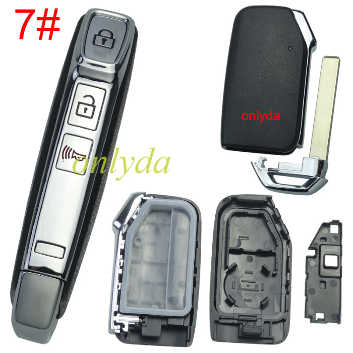 For Kia remote key shell with battery holder with badge, pls choose the button