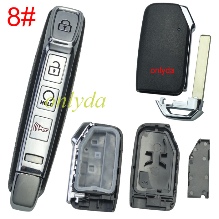 For Kia remote key shell without battery holder with badge, pls choose the button