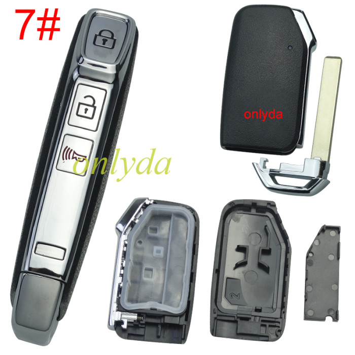 For Kia remote key shell without battery holder with badge, pls choose the button