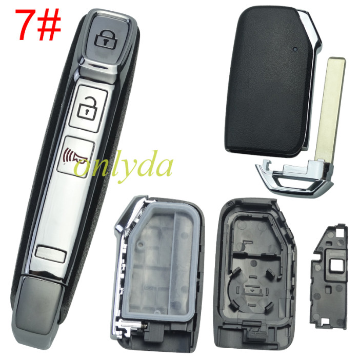 For Kia remote key shell with battery holder without badge, pls choose the button