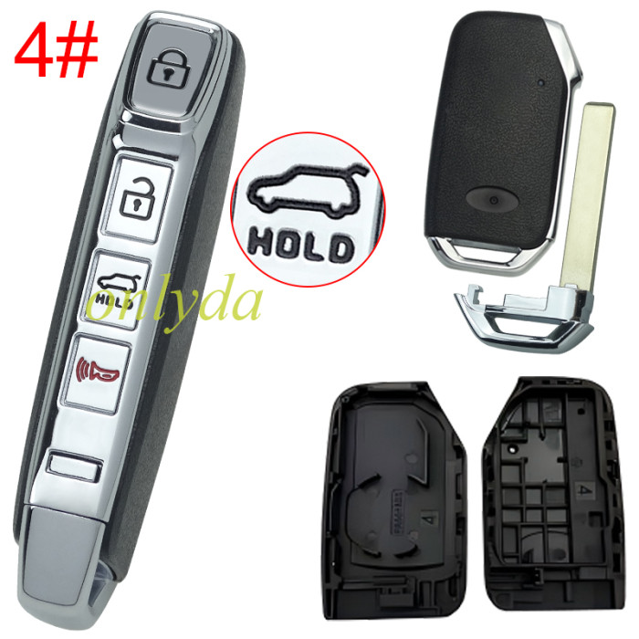 For Kia remote key shell without battery holder with ovel badge, pls choose the button