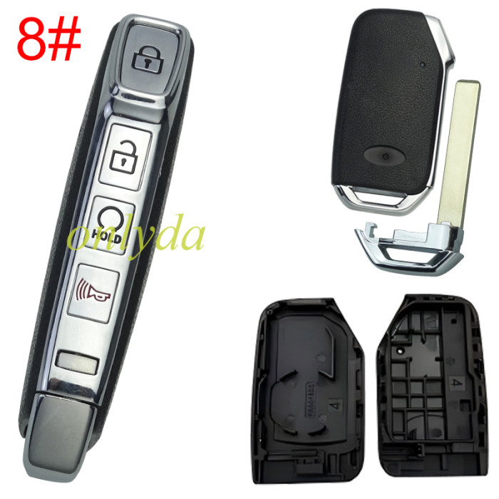 For Kia remote key shell without battery holder with ovel badge, pls choose the button