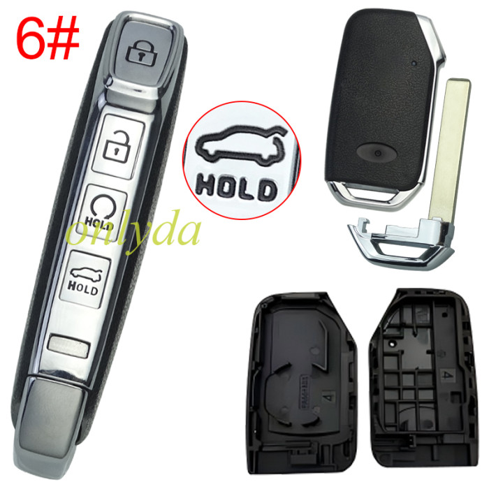 For Kia remote key shell without battery holder with ovel badge, pls choose the button