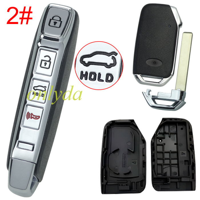 For Kia remote key shell without battery holder with ovel badge, pls choose the button
