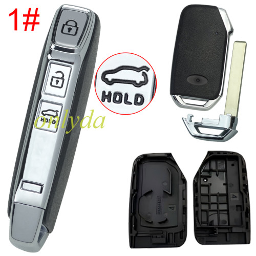 For Kia remote key shell without battery holder with ovel badge, pls choose the button