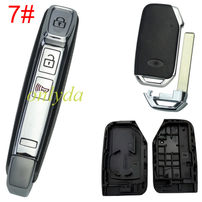 For Kia remote key shell without battery holder with ovel badge, pls choose the button