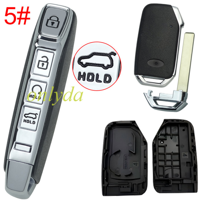 For Kia remote key shell without battery holder with ovel badge, pls choose the button