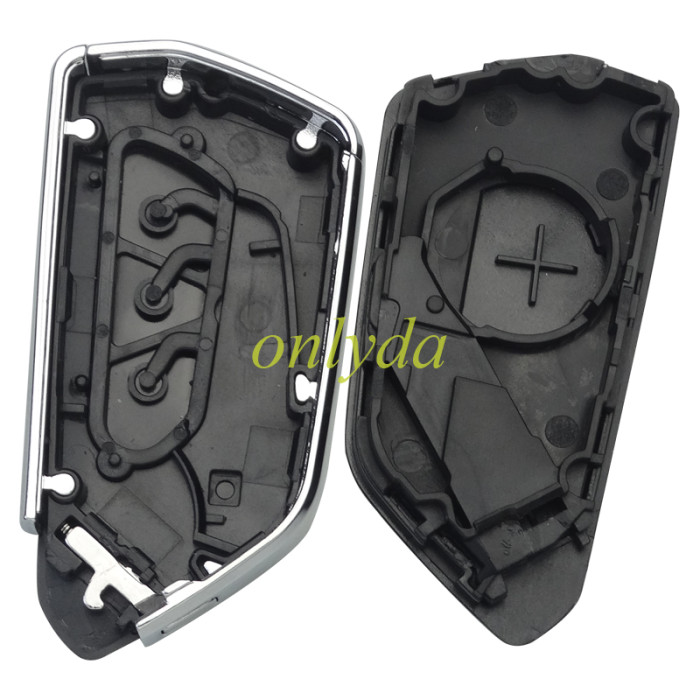 For VW 3 button modified remote key blank with hu66 blade