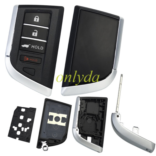For Acura 3+1button remote Key Shell with blade without badge
