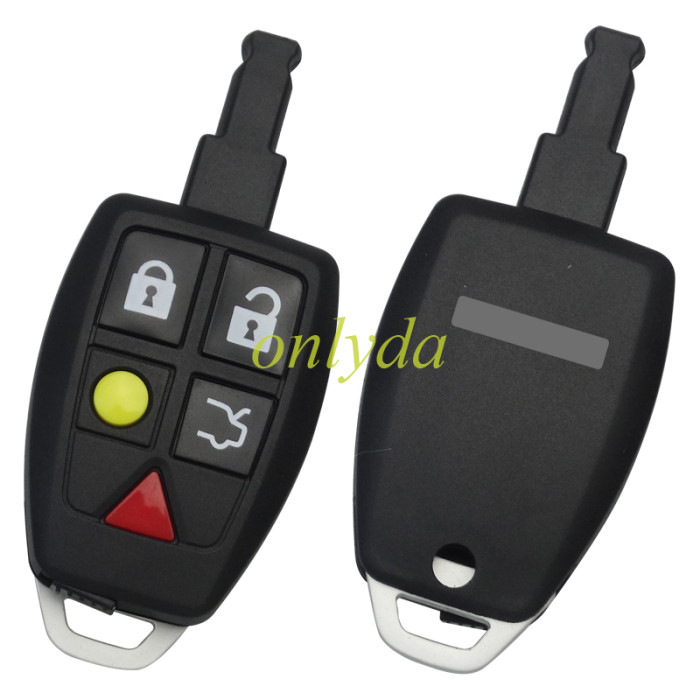 Volvo 5 button remote key shell with key blade with printed volvo  badge