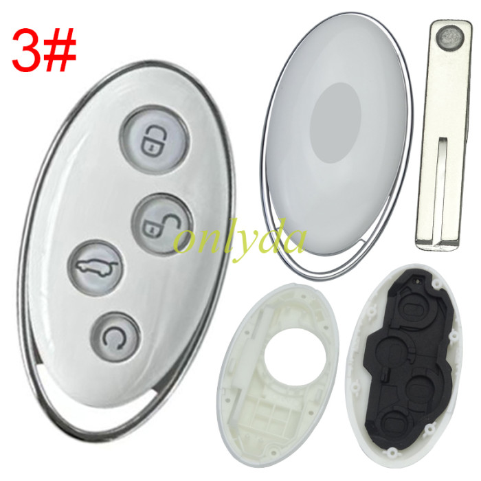For BYD 4 button  remote key blank with blade with badge, pls choose model