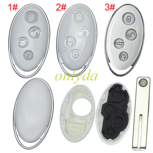 For BYD 4 button  remote key blank with blade without badge, pls choose model