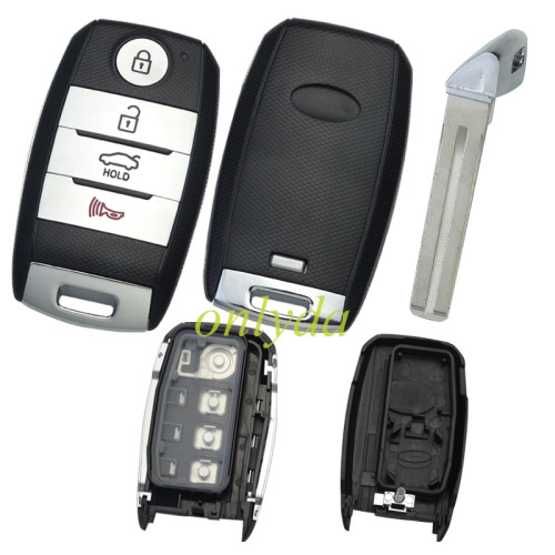 For Kia 3+1 button remote key shell with key blade with badge place