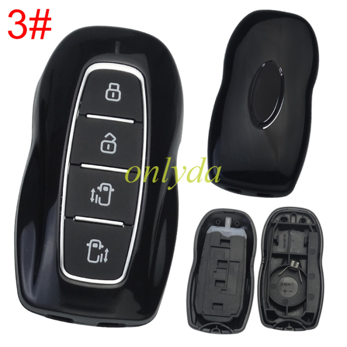 For Ford 4button  remote key shell with badge place ，pls choose button