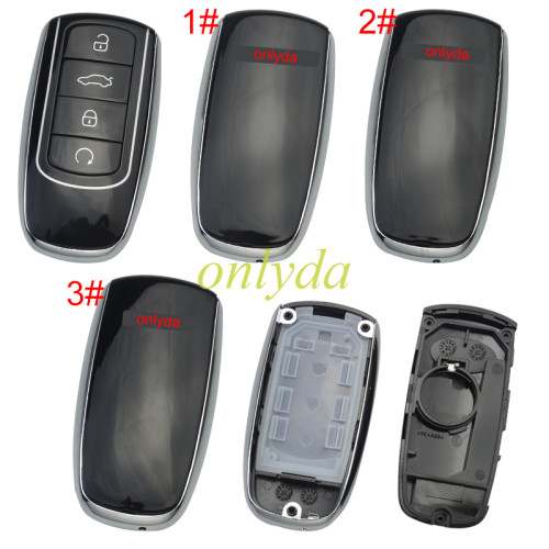 For Chery 4 button key shell without blade , with badge,with writing [1# JAECOO] [2#EXEEO],[3#OMOOA]