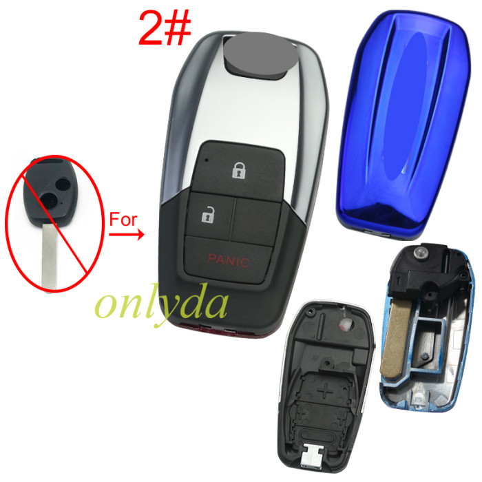 For Honda modified remote key blank , please choose the button