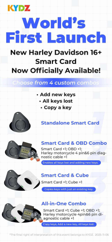 KYDZ All-in-One Combo set. Smart Card ×1pcs; Cube x1pcs;OBD x1pcs; Harley motorcycle 4pin&6 pin di- agnostic cable x1pcs